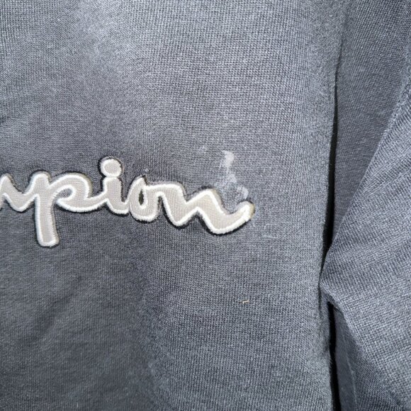 Champion Europe Sweatshirt Mens L Blue Cotton/Poly Blend Fleeced 1/4 Zip Logo - Picture 2 of 14